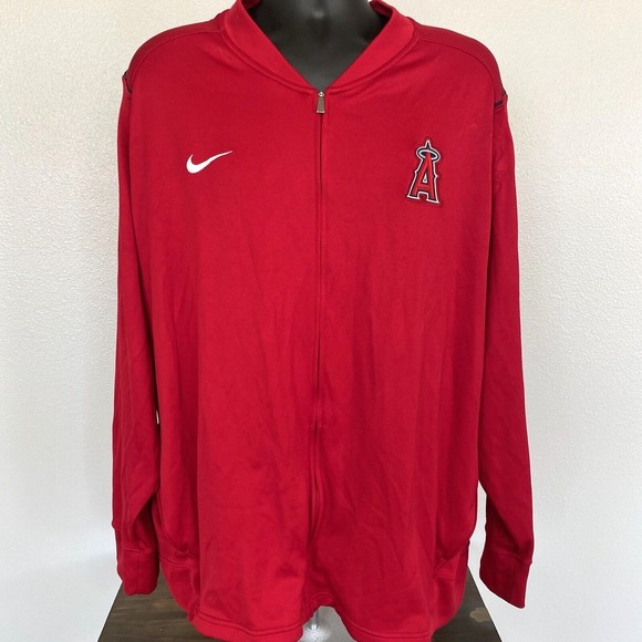 Nike Other - Nike Baseball Dri-Fit Los Angeles Angels MLB Full Zip Jacket Red Mens 3XL
